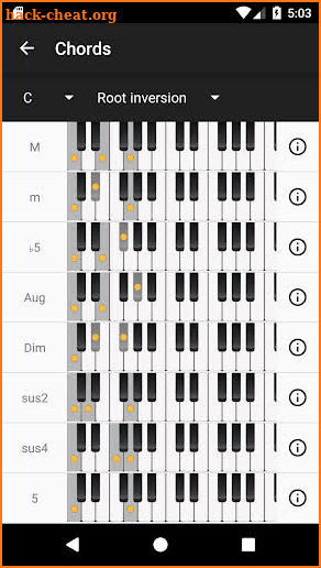 Piano Chords and Scales screenshot