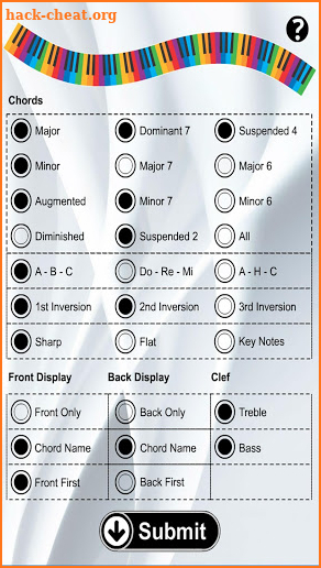 Piano Chords Flash Cards screenshot