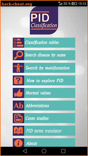 PID Phenotypical Diagnosis screenshot