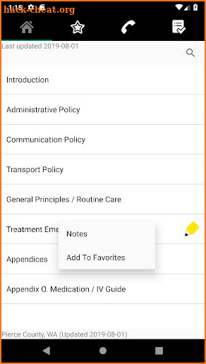 Pierce County EMS Protocols screenshot