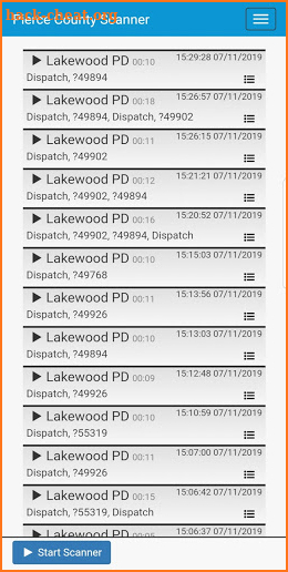 Pierce County Scanner screenshot