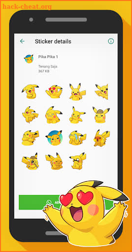 Pika pika sticker - WAStickerApps screenshot