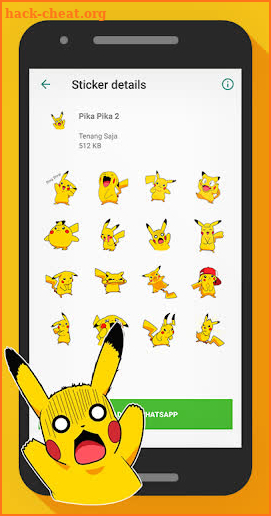 Pika pika sticker - WAStickerApps screenshot