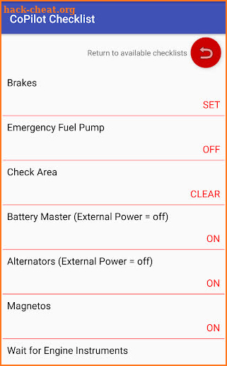 Pilot Checklists for General Aviation Aircraft screenshot