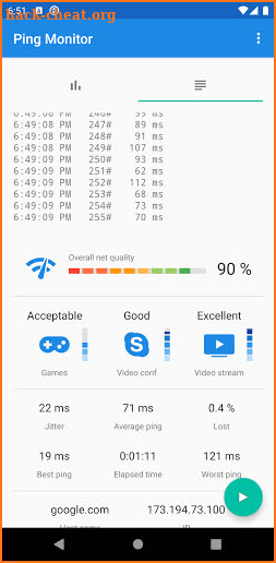 Pingmon – ping test & net monitoring screenshot