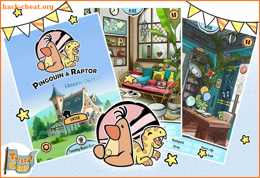 Pingouin & Raptor: Hidden Object screenshot