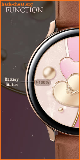 Pink and Gold Heart_Watchface screenshot