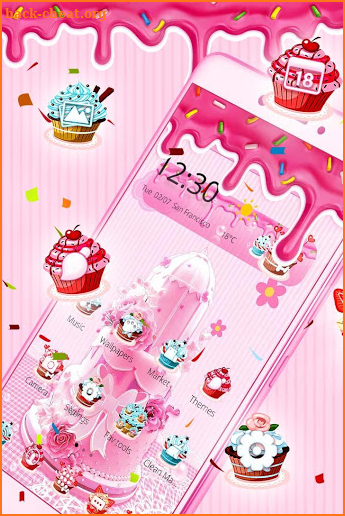 Pink Birthday Cake Launcher screenshot