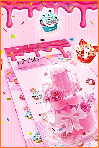 Pink Birthday Cake Launcher screenshot