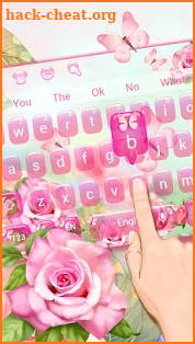 Pink Blossom Butterfly Keyboard screenshot