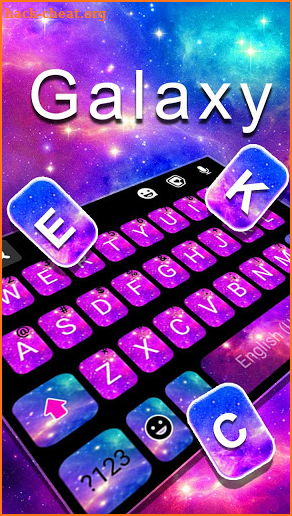 Pink Blue Galaxy Keyboard Theme screenshot