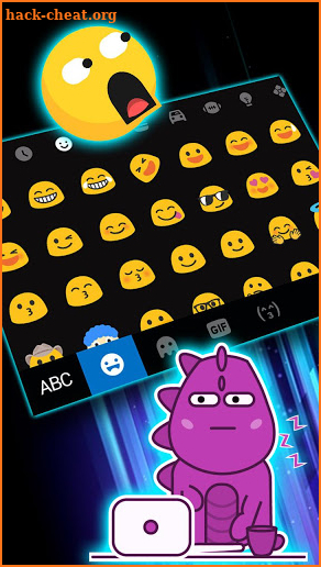 Pink Blue SMS Keyboard Theme screenshot