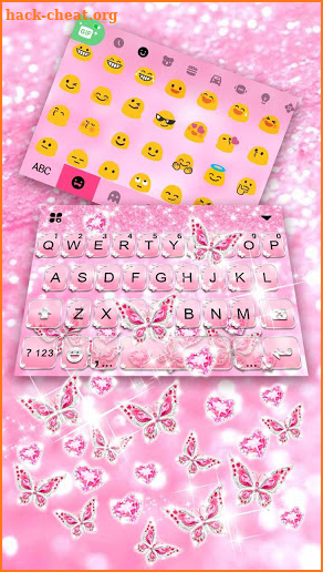 Pink Butterfly Gravity Keyboard Theme screenshot