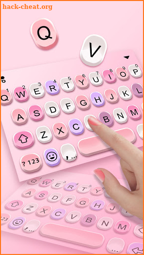 Pink Candy Color Keyboard Background screenshot