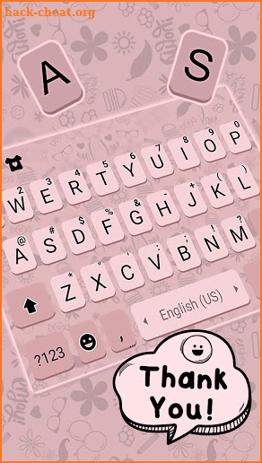 Pink Chat Business Keyboard Background screenshot