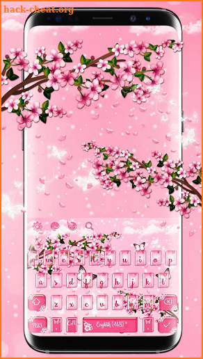 Pink Cherry Blossom Keyboard screenshot