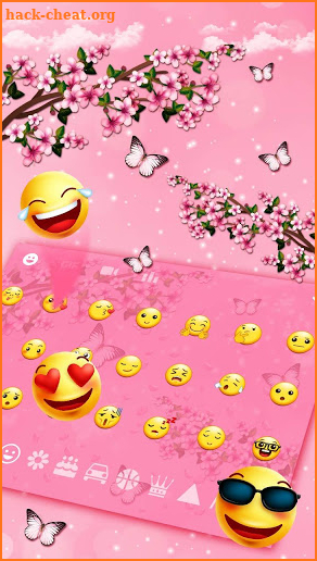 Pink Cherry Blossom Keyboard screenshot