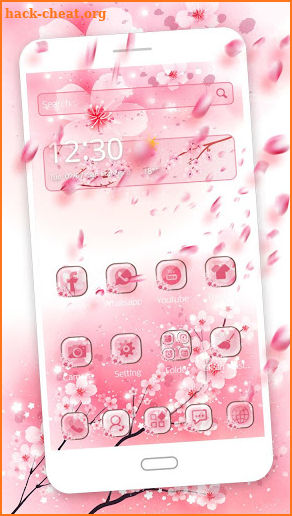 Pink Cherry Blossom Theme screenshot