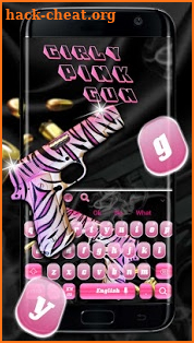 Pink Crook pistol Keyboard Theme screenshot