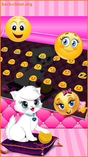 Pink Cute Love Cat Keyboard screenshot