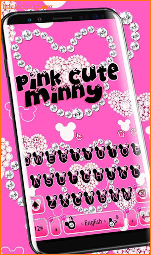 Pink Cute Minny Keyboard Theme screenshot