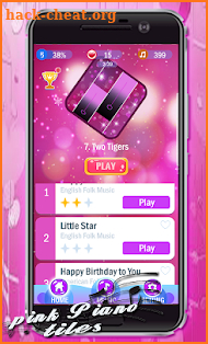 Pink Cute Piano Tiles 2018 screenshot