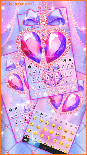 Pink Diamond Bowknot Keyboard Theme screenshot