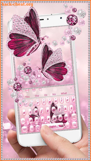 Pink Diamond Luxury Butterfly Keyboard screenshot