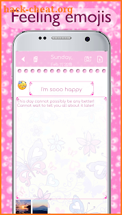 Pink Diary with Lock Password for Girls screenshot