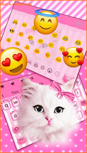 Pink Furry Kitty Keyboard screenshot