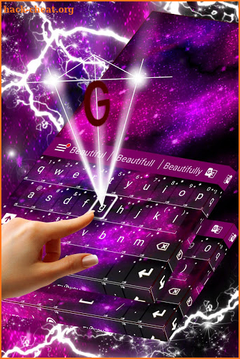 Pink Galaxy Keyboard screenshot