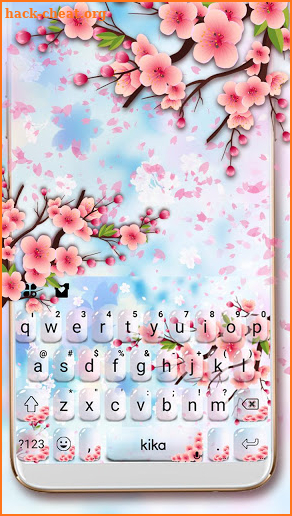 Pink Glass Sakura Keyboard Theme screenshot