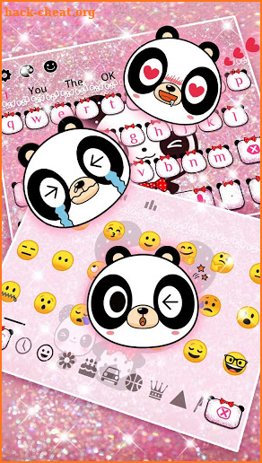 Pink Glitter Panda keyboard screenshot