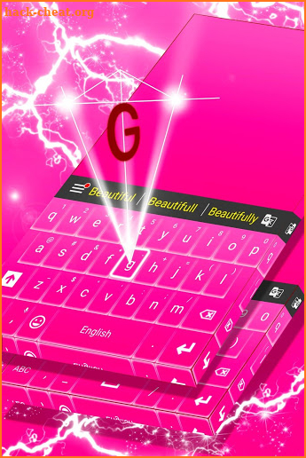 Pink Glow Keyboard Theme screenshot