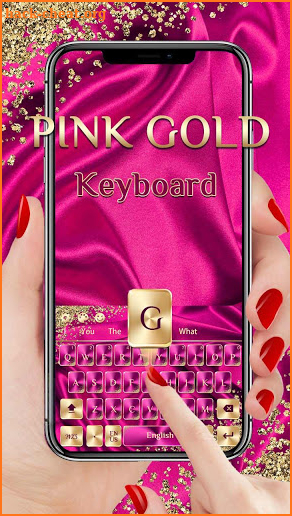 Pink Gold Luxury keyboard screenshot