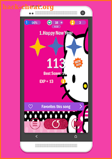 Pink Hello Kitty Piano Tiles screenshot