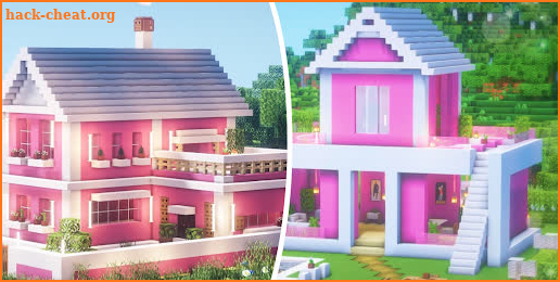 Pink House Map for Minecraft screenshot