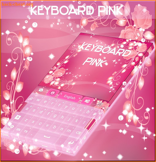 Pink Keyboard Rose Theme screenshot