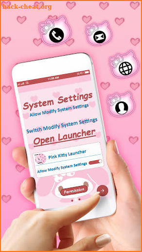 Pink Kitty Launcher screenshot