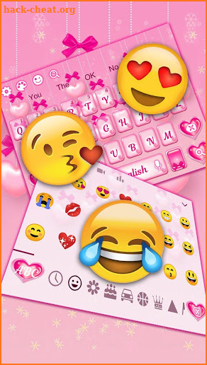 Pink Love Heart keyboard screenshot