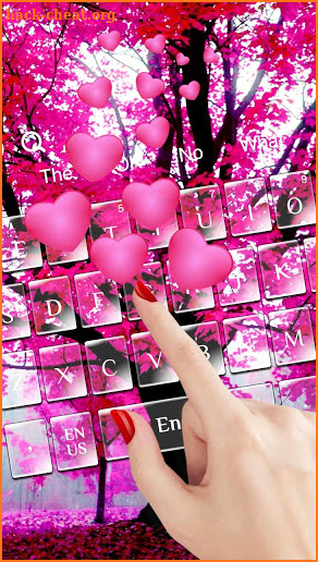 Pink Love Tree keyboard screenshot