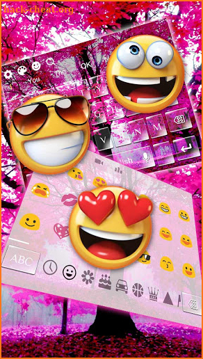 Pink Love Tree keyboard screenshot