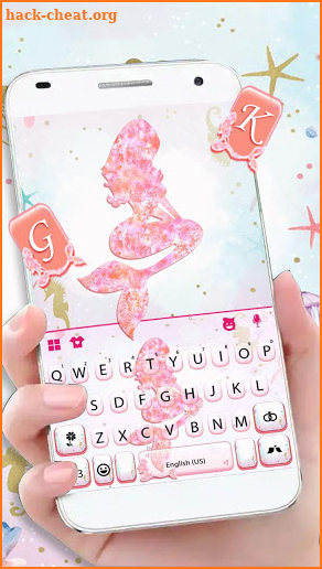 Pink Mermaid Keyboard Theme screenshot