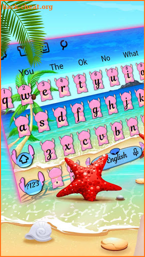 Pink Monster Keyboard Theme screenshot