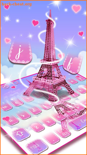 Pink Paris Keyboard Theme screenshot