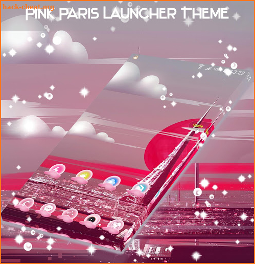 Pink Paris Launcher Theme screenshot