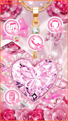 Pink Pearl Silky Heart Theme screenshot