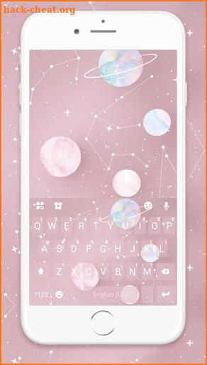 Pink Planets Keyboard Theme screenshot