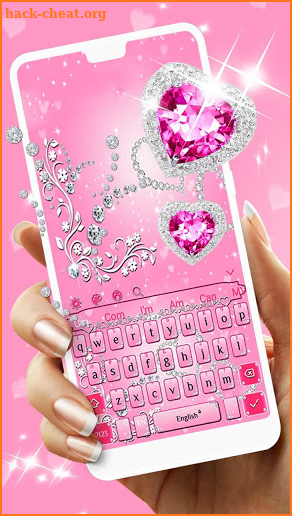 Pink Princess Diamonds Keyboard screenshot