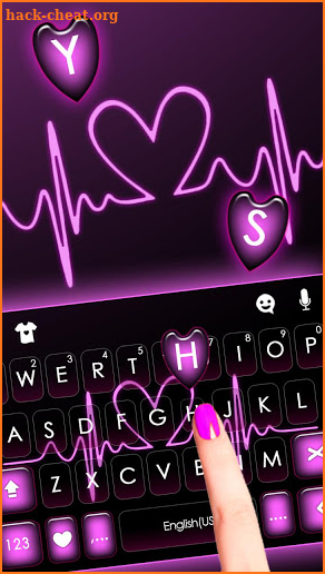 Pink RGB Heart Keyboard Theme screenshot